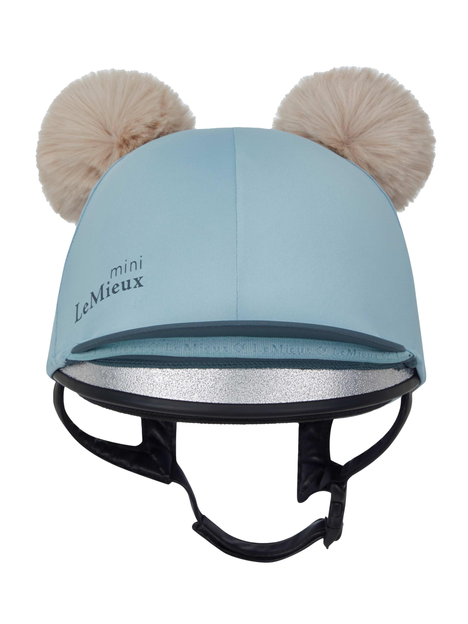 LeMieux Mini Double Pom Hat Silk - Detachable Pom Poms - Glacier — image 1