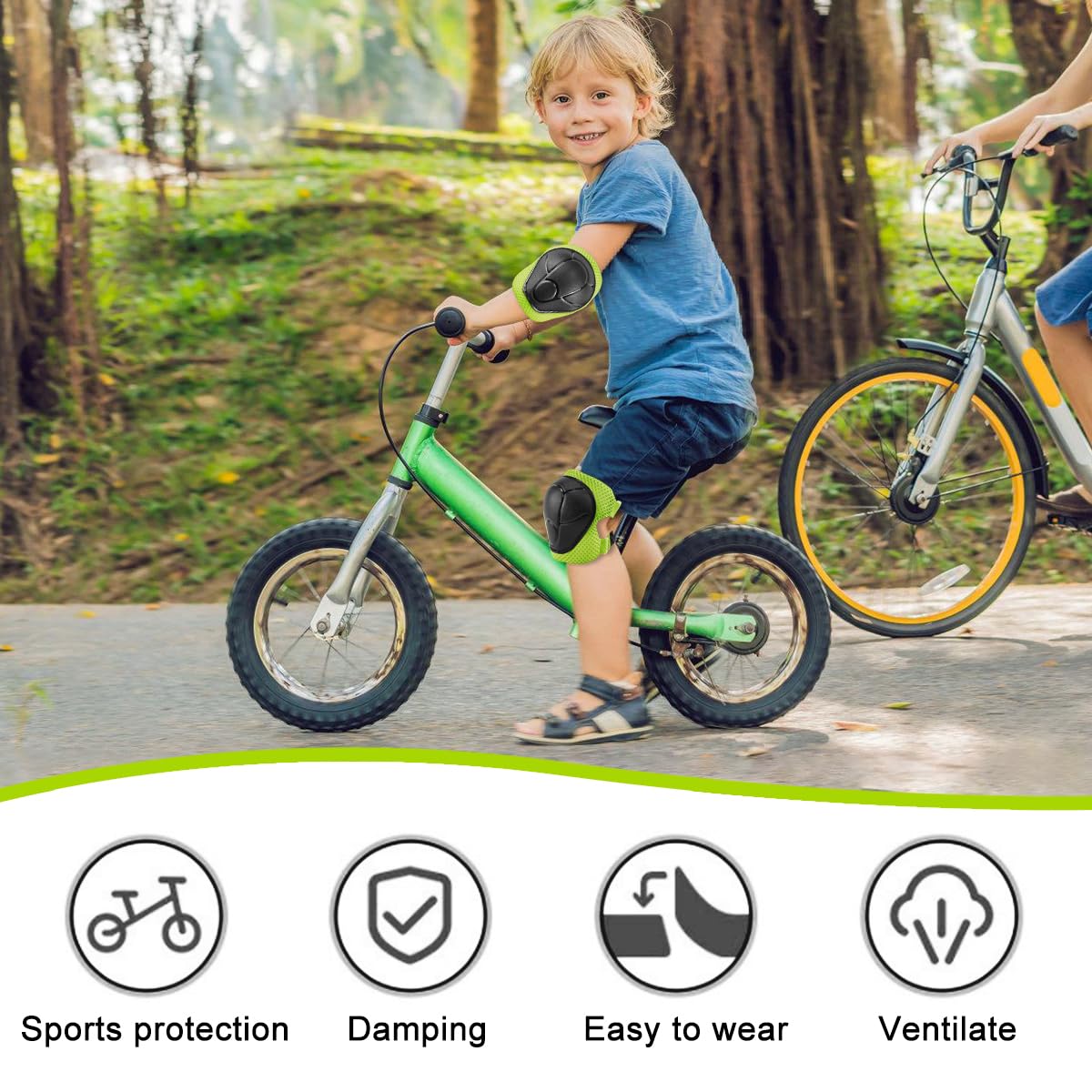 Juego de Protecciones Skate Niño 6 Piezas Conjuntos de Patinaje Set Infantiles Rodilleras con Muñequeras y Coderas Protecciones Niño para Bicicleta Patinaje Ciclismo Monopatín Deportes Extremos — view 4