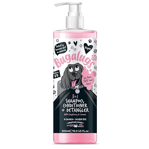 Bugalugs - Champú, Acondicionador y Desenredante Mascotas - Perros y Gatos - 500ml