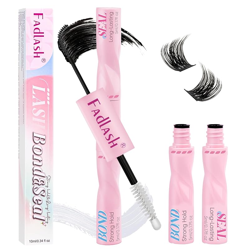 FADLASH Cola para Cílios em Cachos 2 em 1 Bond e Seal com Pincel, 10 mL