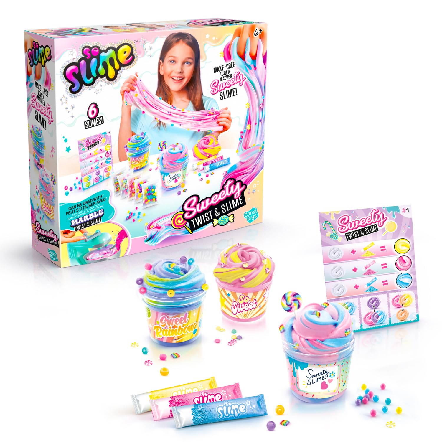 Canal Toys - So Slime DIY - Zestaw Twist & Slime Candy - Kreatywny wypoczynek dla dzieci od 6 lat - SSC 322