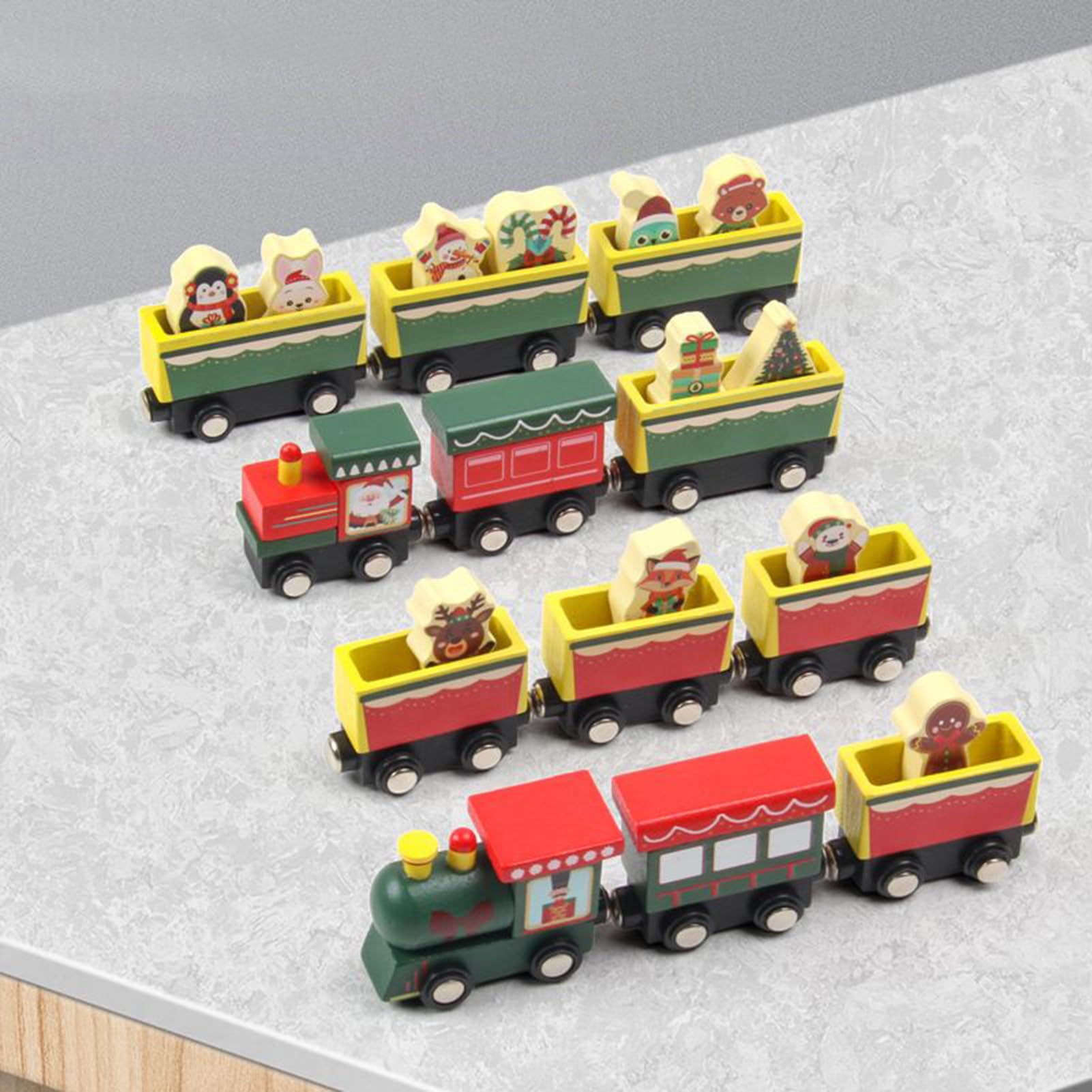 Genérico Juguete Tren Navideño para Bebés Decoración De Madera