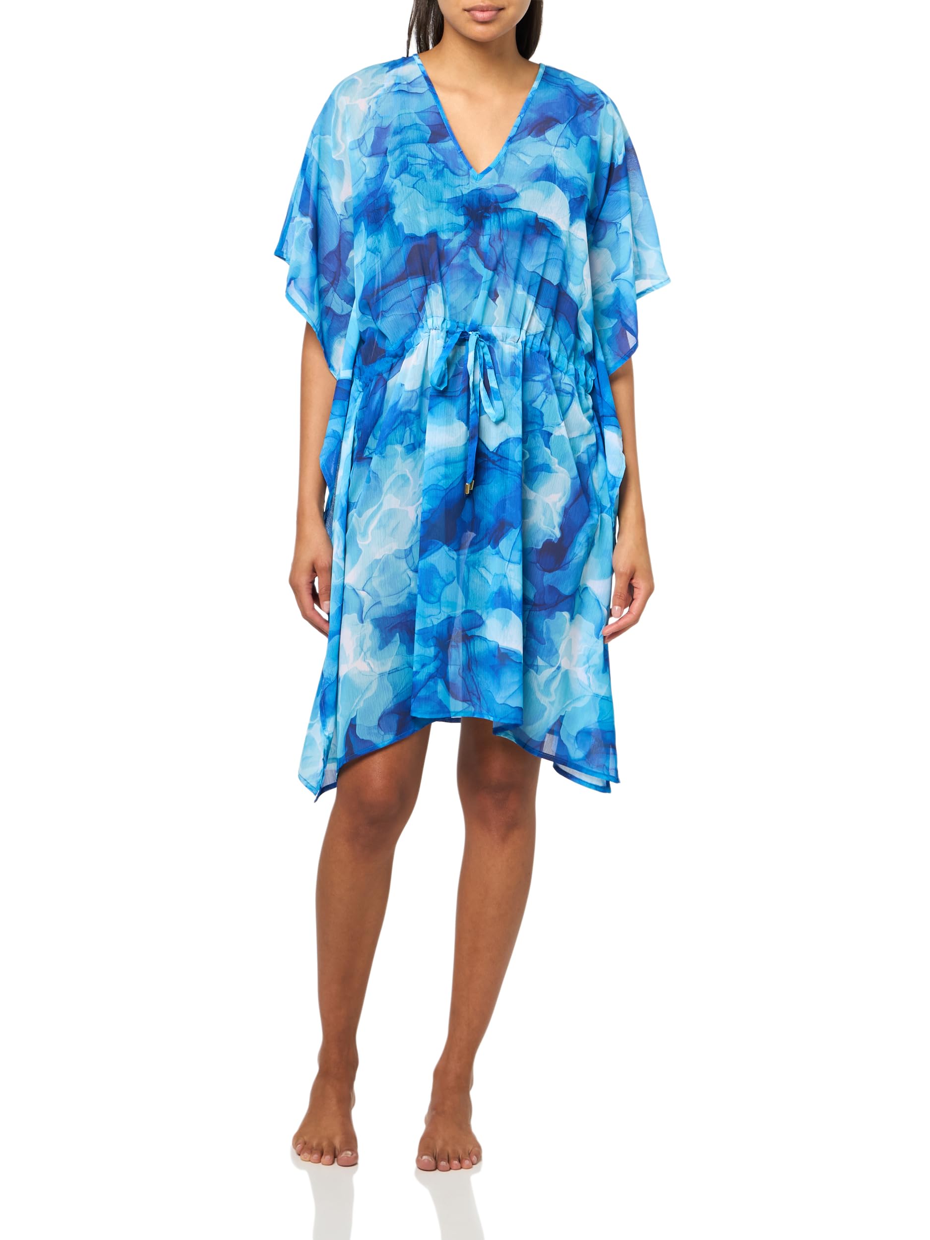 Fantasie Swim Women's Saunton Sands Kaftan Swimwear Cover Up, Dazzling Blue, S