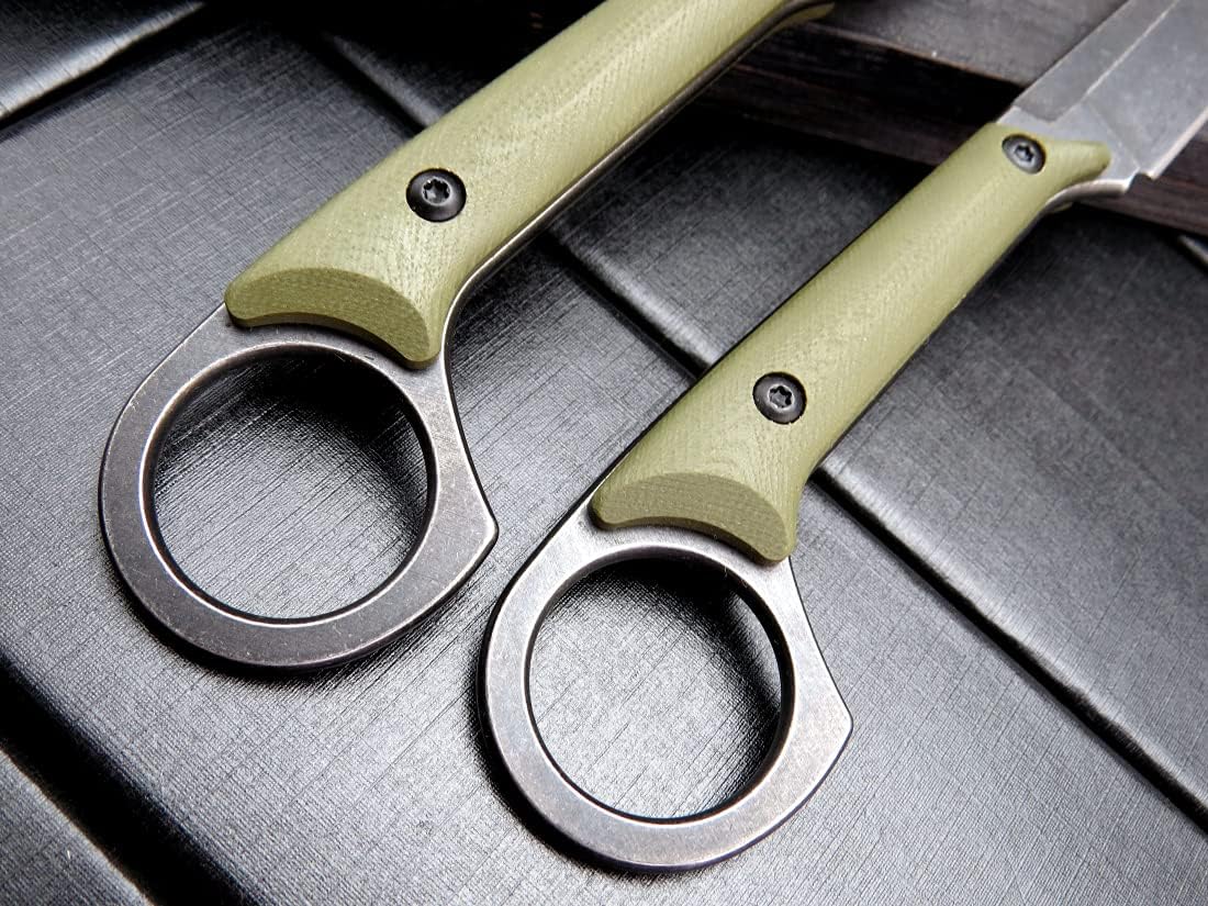 GTK140 Fixed Blade Knife, D2 Steel Blade G10 Handle EDC Tool Knife for Outdoor Camping Hiking Hunting (Army Green) - Image 4