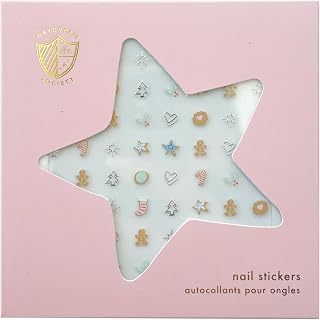 Daydream Society Baking Spirits Bright - Nail Stickers - Christmas Baking Designs - Pack of 100 Nail Stickers - for Birthdays, Holidays and More