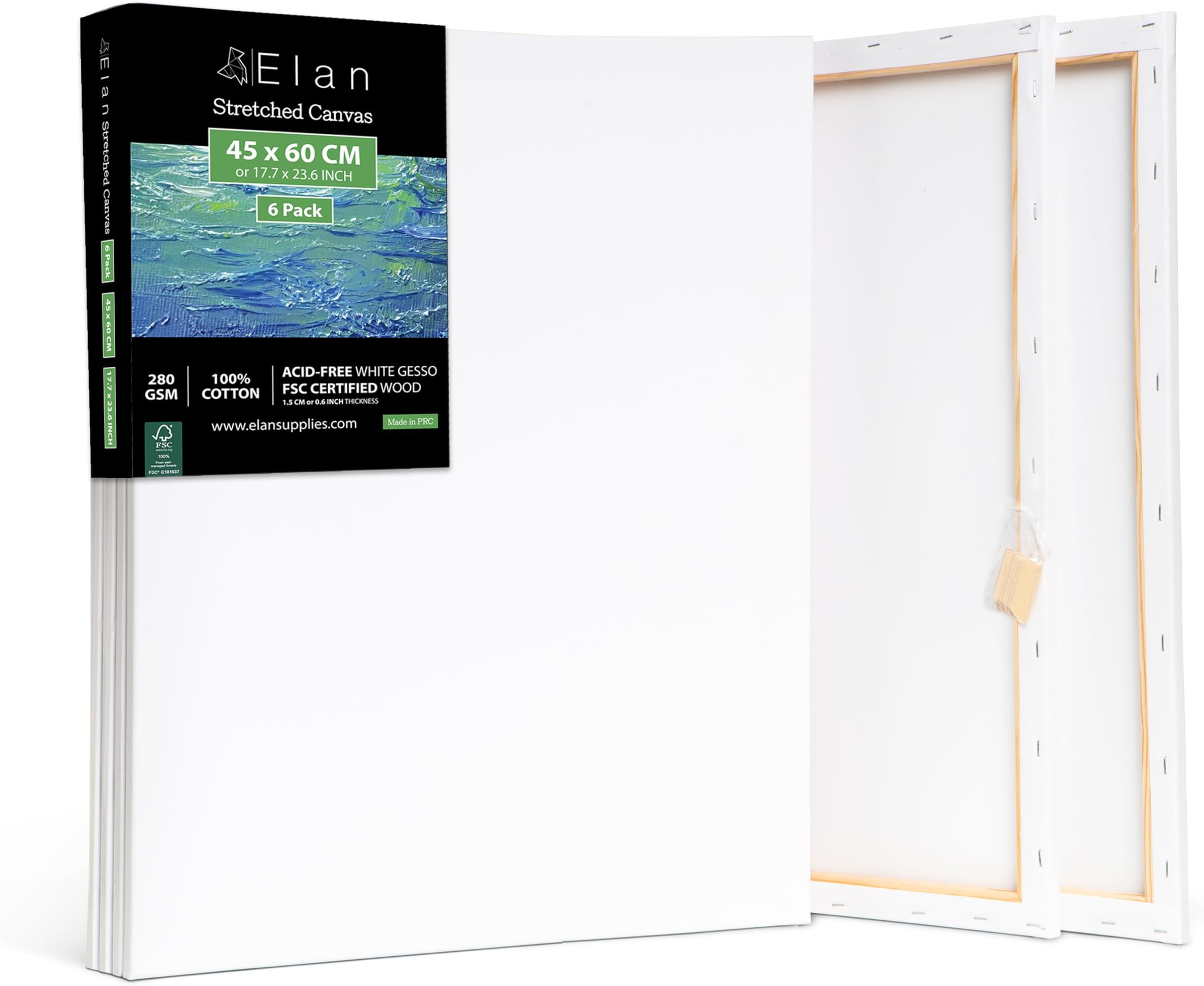 Pre Stretched Canvas 18x24 2 Pack Large Stretched Canvases