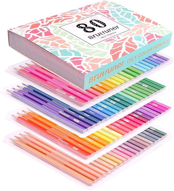 Gunsamg Coloured Pencils, 80 Drawing Pencils, Pastel Pencils for Sketching, Drawing, Shading, Coloring, Macaron Colouring Pencils for Adults Colouring