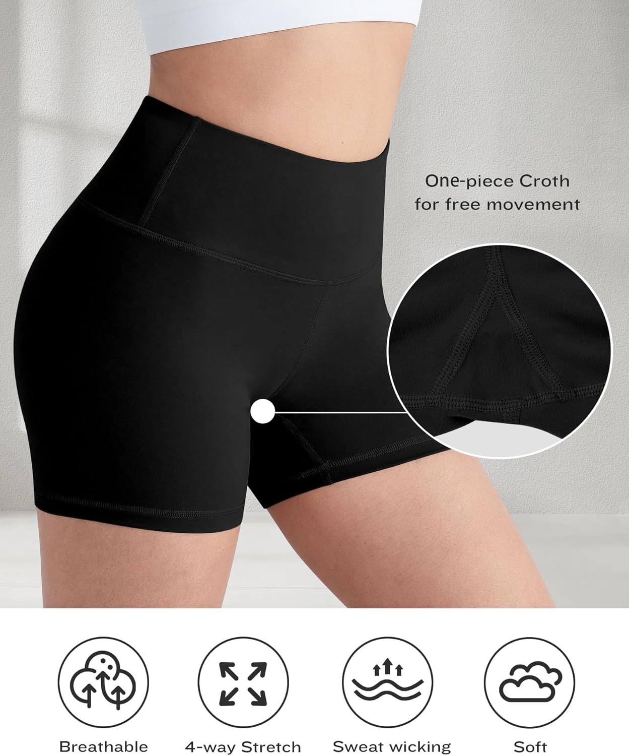 CHRLEISURE High Waisted Spandex Biker Shorts, Workout Booty Soft Yoga Shorts for Women - Image 4