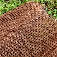 Reddish Brown Cane Webbing for Caning Projects Plastic Weaving Rattan Webbing for DIY Furniture Repair Hexagon Rattan Material Wicker Sheet for Chairs Cabinet Door Dresser Beds Decor0.45x1m/18x39 in