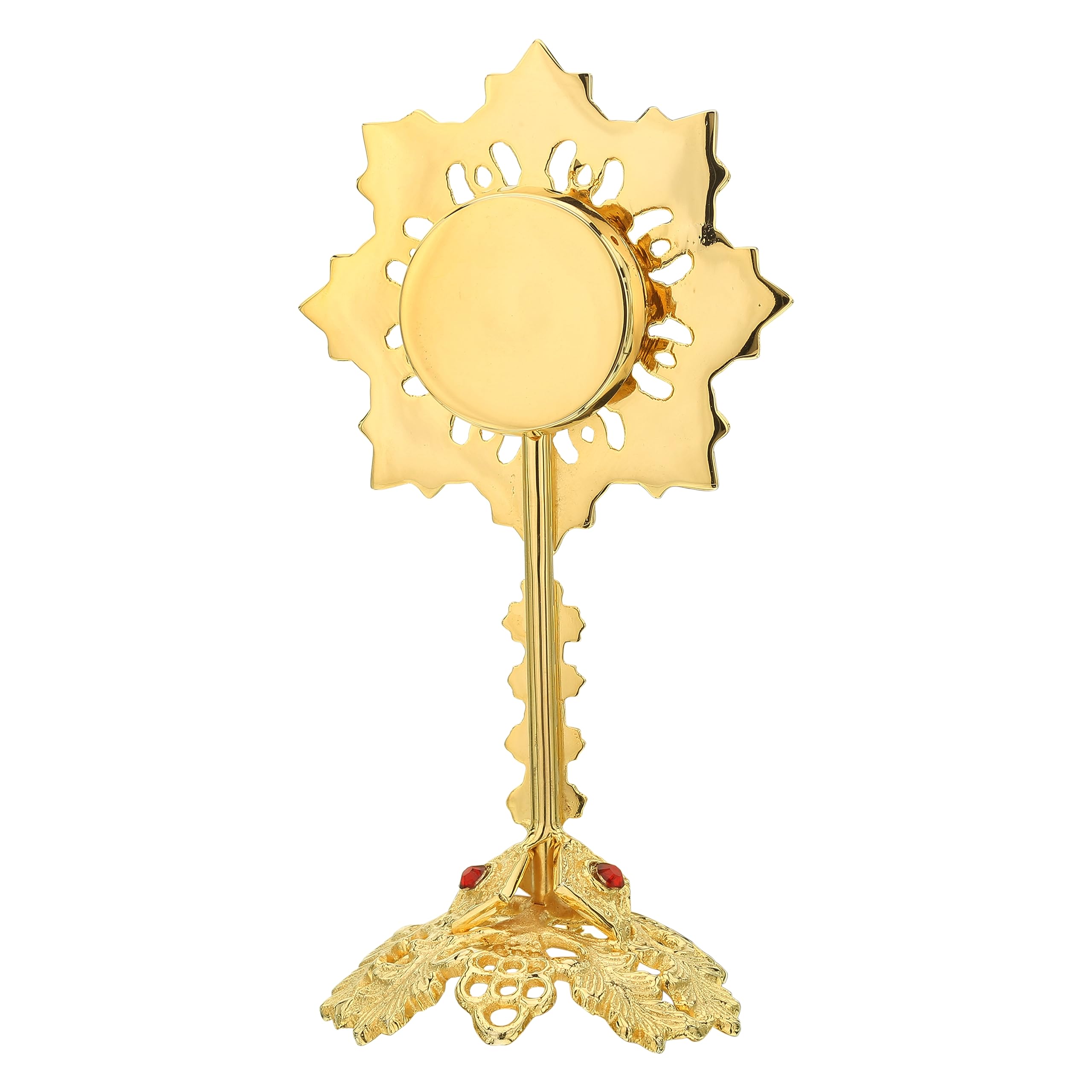 Reliquary Monstrance, Gold Plated Reliquary, Reliquary Relics, Oval Reliquary, Solid Brass Reliquary, Relic Reliquary - Image 3