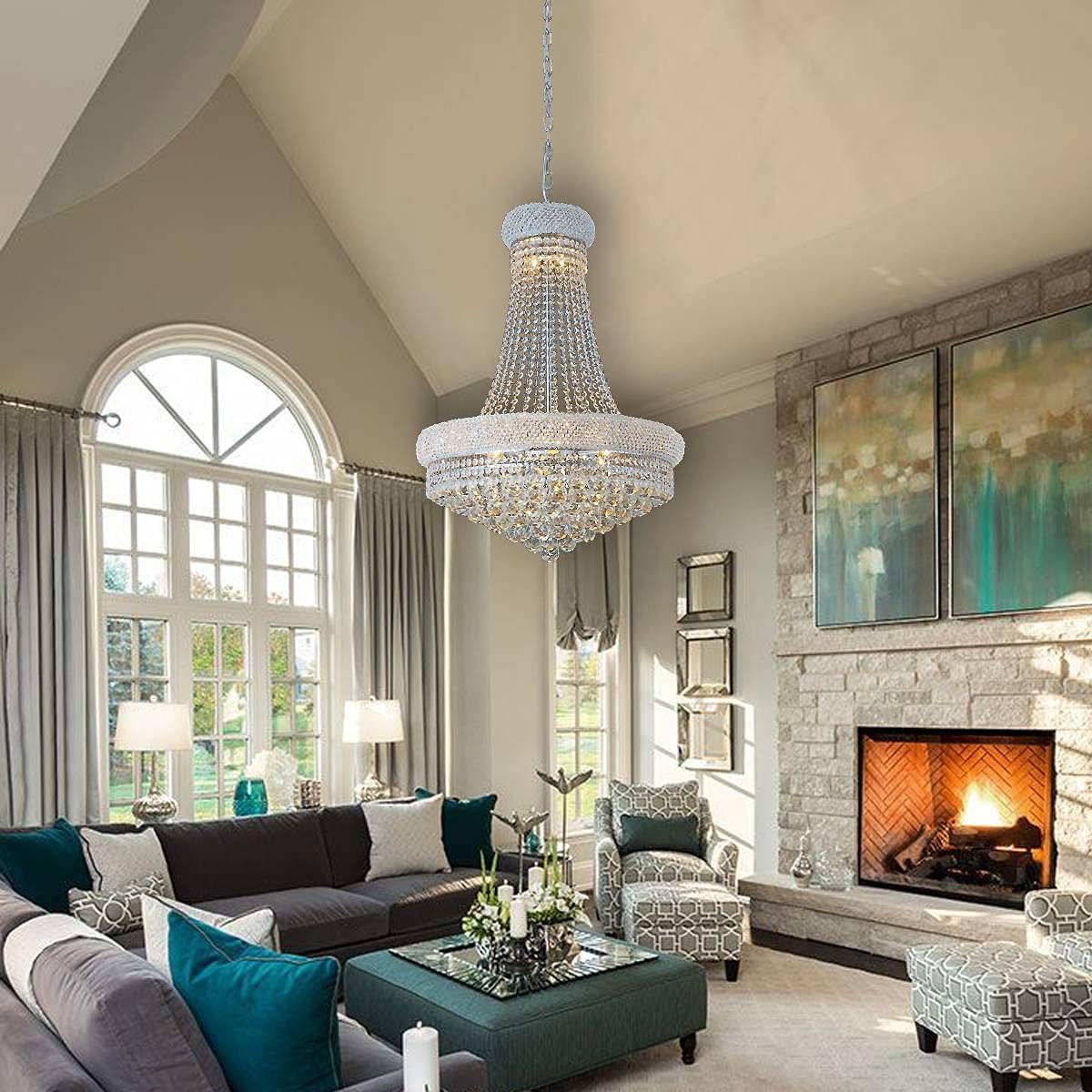 Top Brands BEIRIO 13-Lights Chrome Finish Classic Empire Style K9 Crystal Chandelier Ceiling Light for Living Room Foyer Dining Room Hallway Bedroom (24×31.5 inch) New Packaging Easy to Install Up To 40% OFF BEIRIO 13-Lights Chrome Finish Classic Empire Style K9 Crystal Chandelier Ceiling Light for Living Room Foyer Dining Room Hallway Bedroom (24×31.5 inch) New Packaging Easy to Install