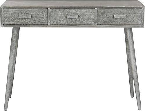 Safavieh Home Albus Mid-Century Modern Slate Grey Mesa consola de 3 cajones