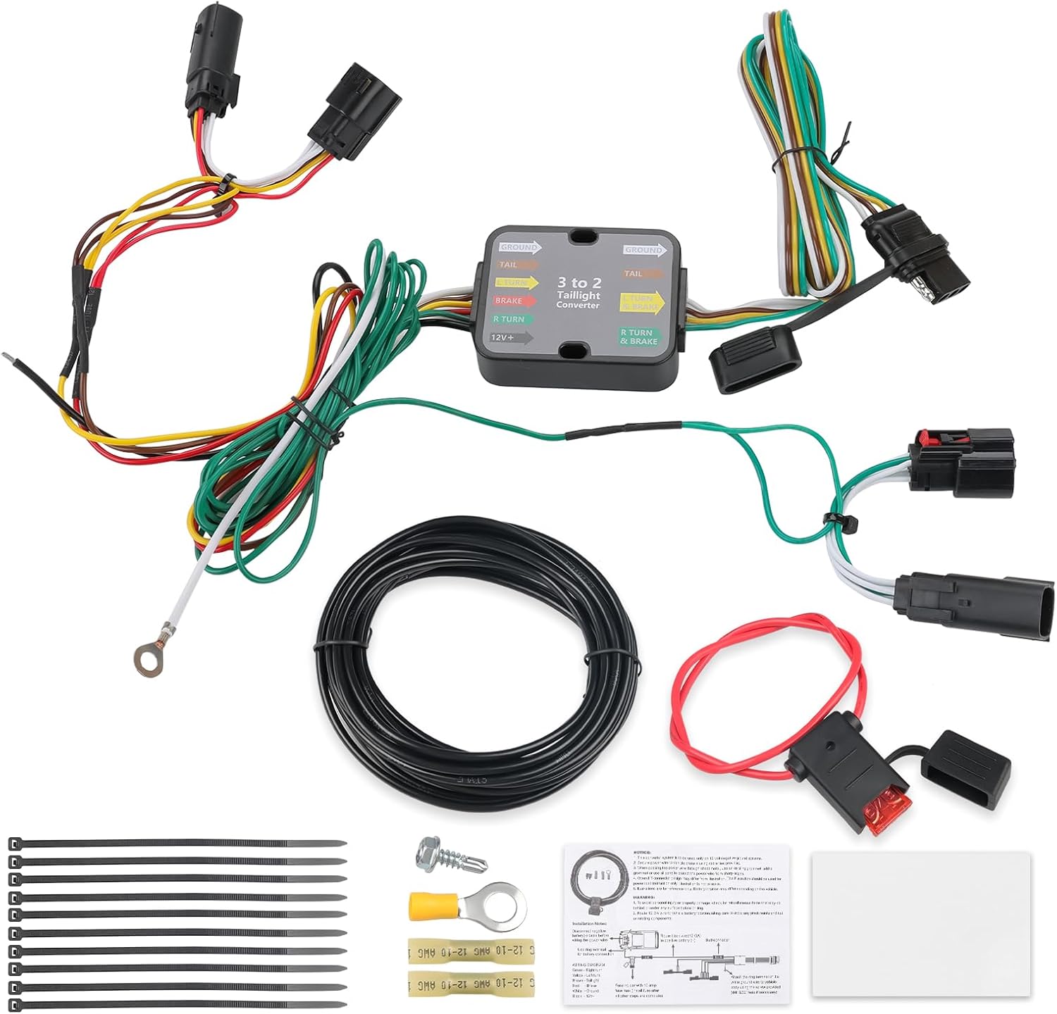 WATERWICH 4-Pin Trailer Wiring Harness Compatible with Ford Edge Sport Titanium 2015 2016 2017 2018 Replace 56292 for Trailer Lights Connect