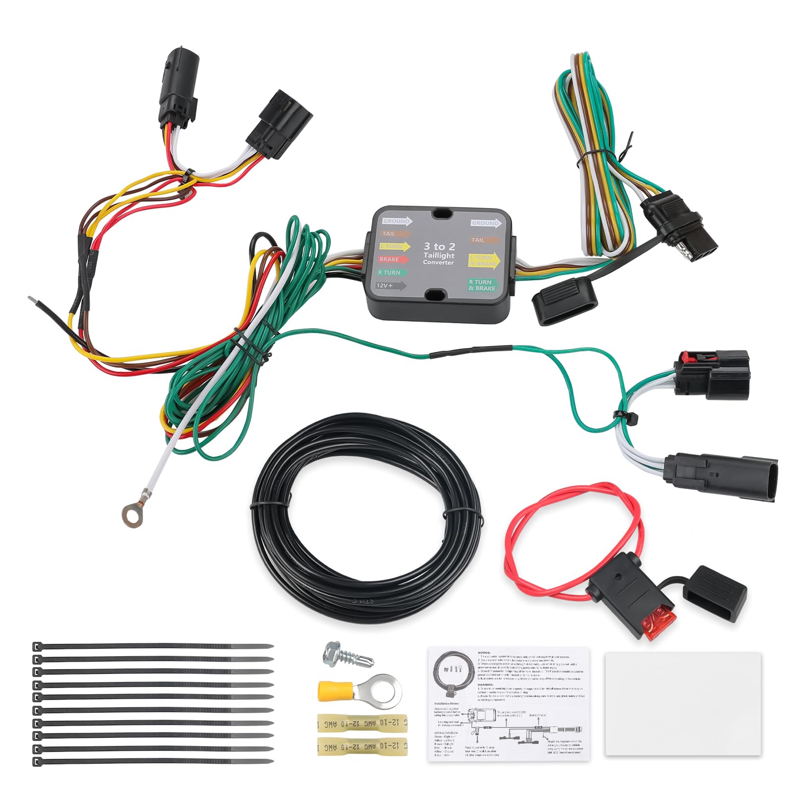 WATERWICH 4-Pin Trailer Wiring Harness Compatible with Ford Edge Sport Titanium 2015 2016 2017 2018 Replace 56292 for Trailer Lights Connect