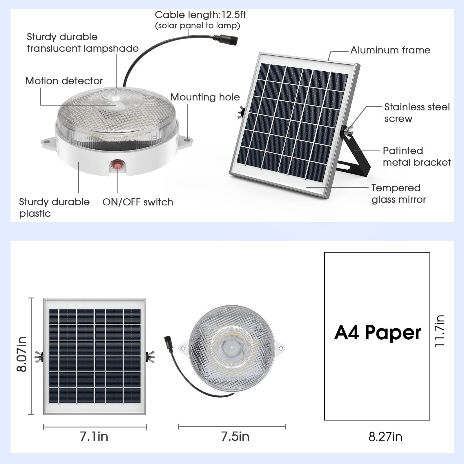 Sensor de movimiento solar de una sola cabeza