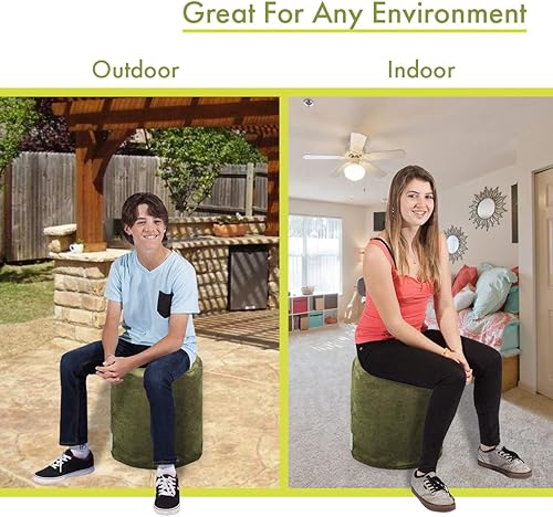 Miniatura 30 de Majestic Home Goods Vintage Villa - Puf otomano para interiores, 16 pulgadas de largo x 16 pulgadas de ancho x 17 pulgadas de alto