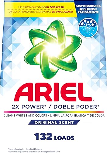 Ariel Detergente en polvo aroma original 211 onzas 42 cargas