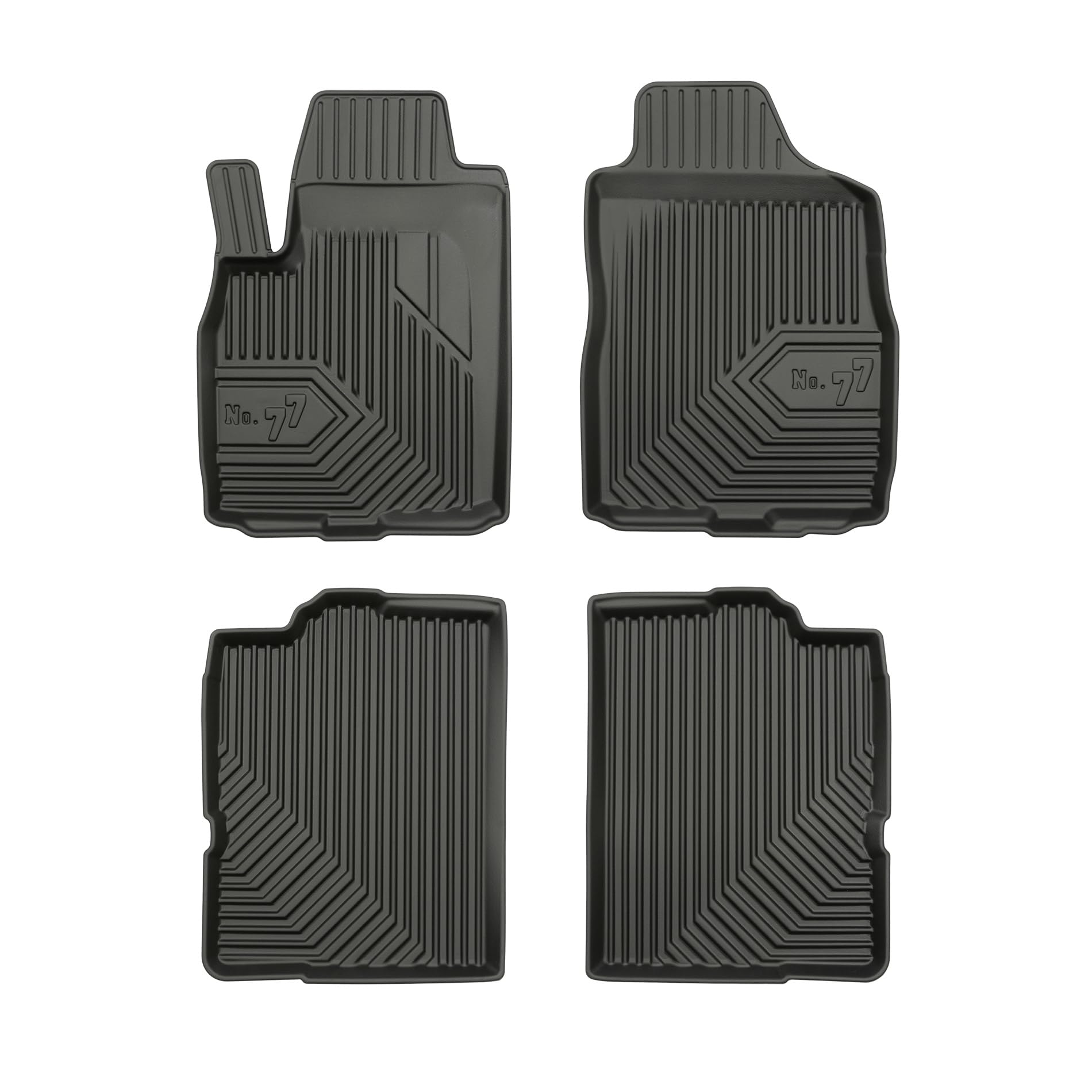 FROGUM No.77 Tappetini auto in gomma su misura per Fiat Panda II 2003-2012 | bordi alti I Per ogni stagione