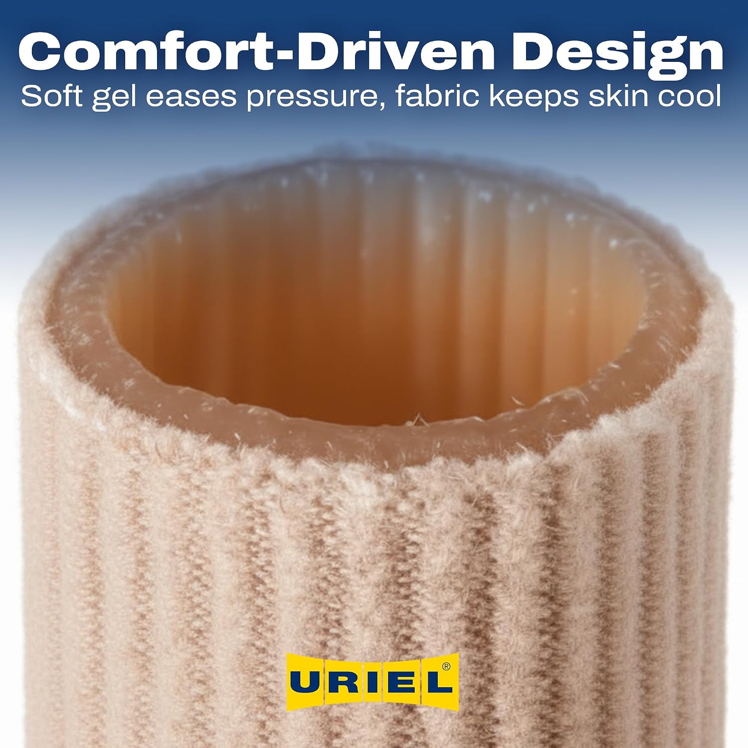 URIEL Silicone Toe Sleeves – Cuttable Toe Cushions for Corns, Calluses, Blisters and Ingrown Nails – Soft Protective Tubes for Comfortable Everyday Wear