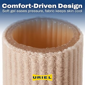 URIEL Silicone Toe Sleeves Cuttable Toe Cushions for Corns, Calluses, Blisters and Ingrown Nails Soft Protective Tubes for Comfortable Everyday Wear