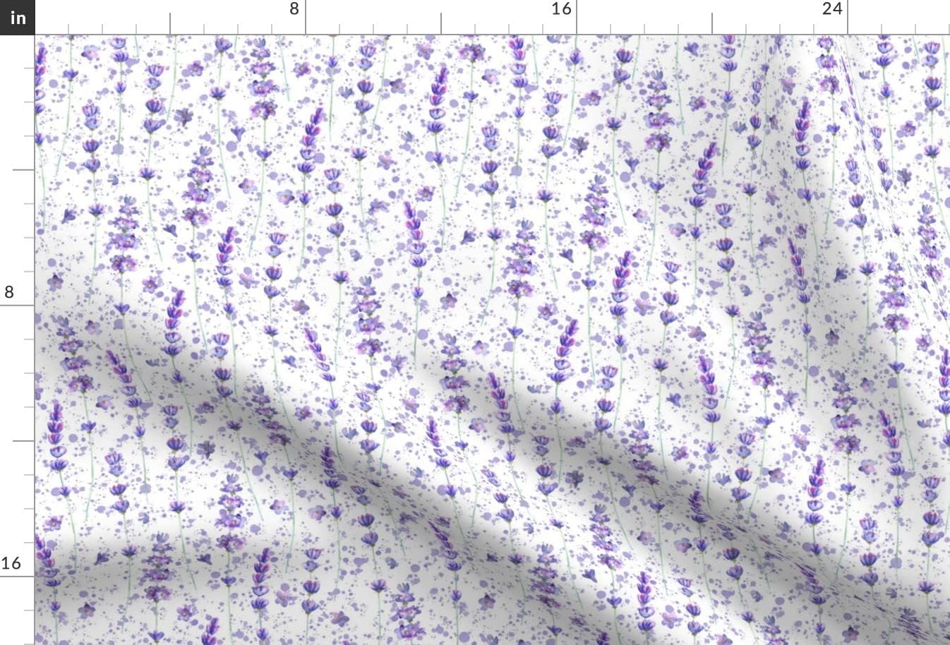 Spoonflower Fabric - Lavender Pattern Flowers Floral Nature Purple Art Plant Watercolor Printed on Minky Fabric by The Yard - Sewing Baby Blankets Quilt Backing Plush