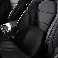 Vista 2 de Almohada lumbar para automóvil, soporte lumbar de espuma viscoelástica, cojín lumbar para aliviar el dolor de espalda, cojín lumbar para asiento