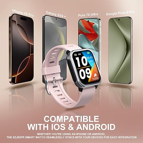 Miniatura 7 de Reloj inteligente para mujeres y hombres, rastreador de actividad física (respuestallamadas de marcado) con podómetrocaloríasfrecuencia