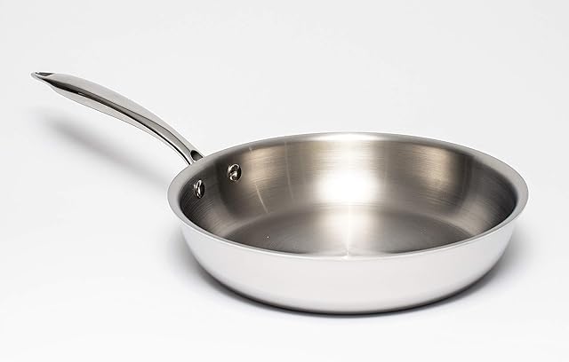 Zinel 5024 Tri-Ply Stainless Steel Frying Pan, 24cm, Silver