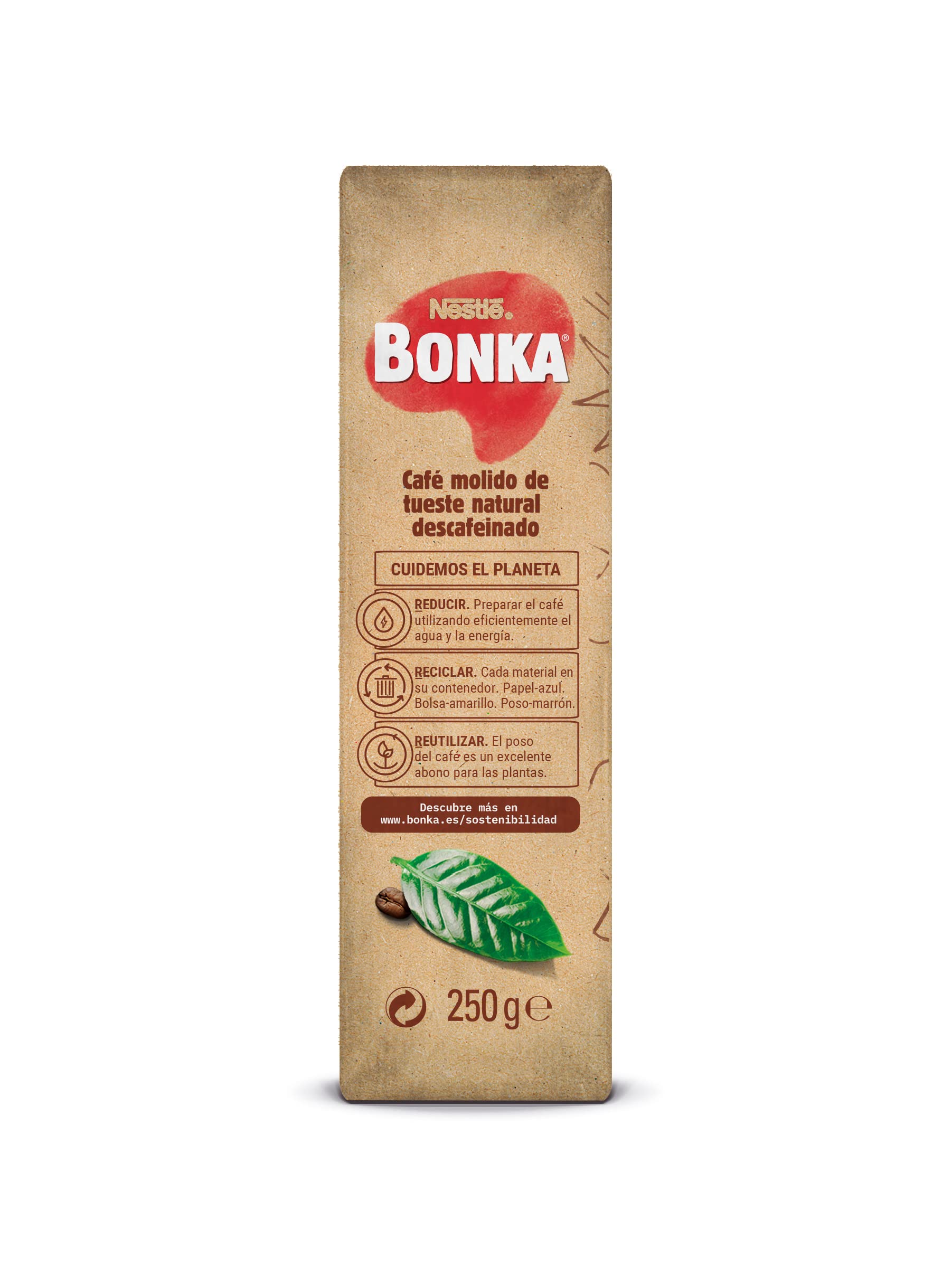 Bonka - Café Molido Descafeinado - Pack 8 x 250 Gr