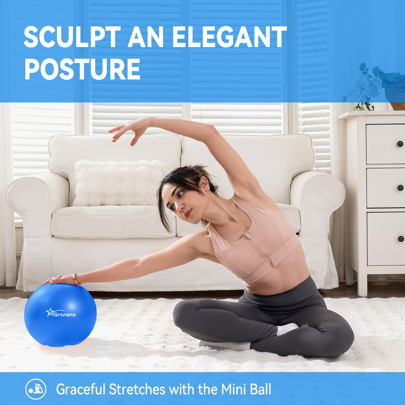 Pilates Ball - Mini Exercise Ball for Yoga & Fitness -3