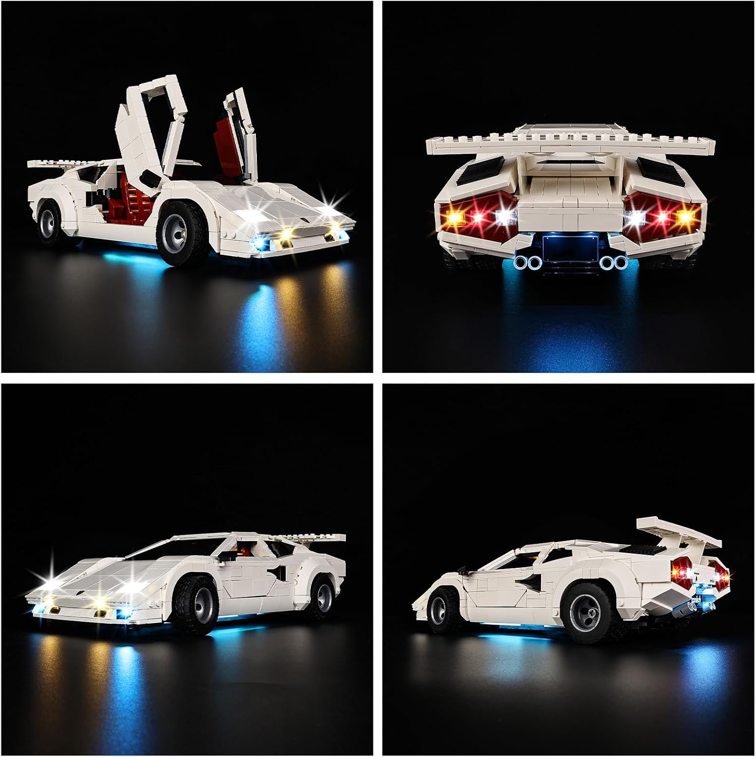 Kyglaring LED Light Kit Compatible with Lego Lamborghini Countach 5000 Quattrovalvole 10337 Building Blocks, Upgraded Lighting Accessories for 10337 Model Set (Model Not Included), Classic Version
