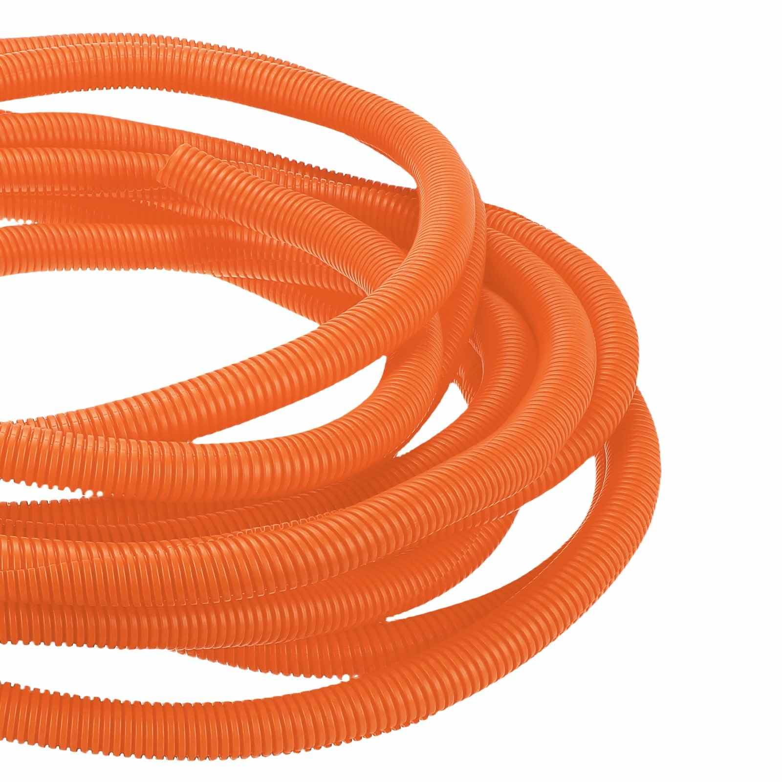 DMiotech 50ft Wire Loom Split Tubing 1 Inch, Cord Protectors from Pet Flexible Conduit Cable Management for Office Home Garden, Orange — image 1