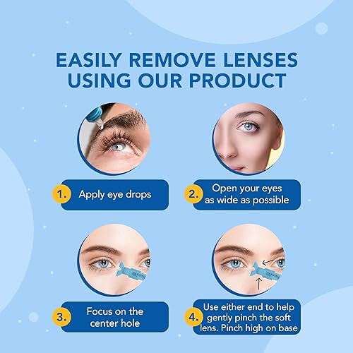 Miniatura 4 de Paquete de 3 pequeñas herramientas portátiles de extracción e inserción de lentes de contacto, dispositivo de inserción y extracción de lentes de