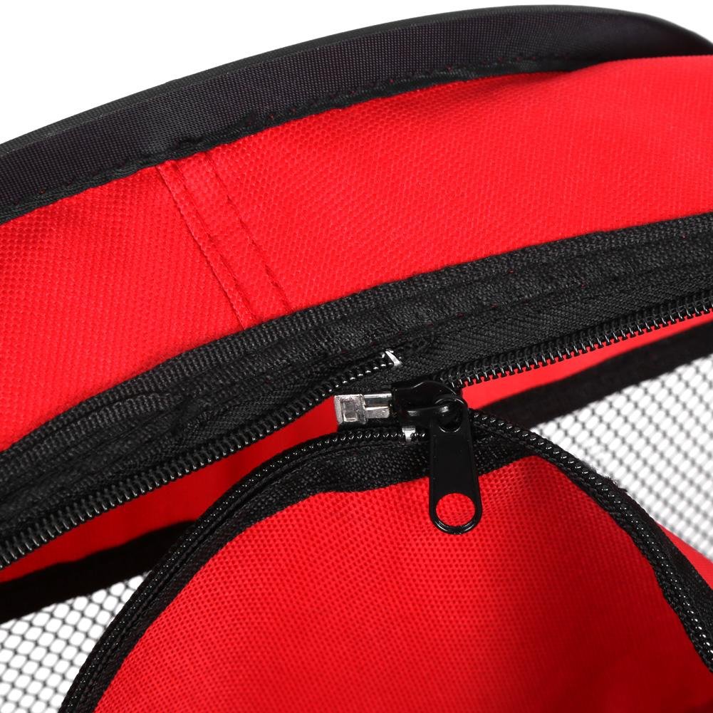 Jaula plegable Oxford para cachorros, rectangular, lavable con puerta, 81 x 45 cm, para conejos y cobayas, color rojo
