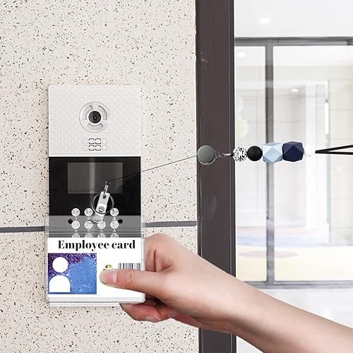 Miniatura 6 de Juego de cordón retráctil 6 en 2 para tarjetas de identificación, cordón para profesores con soporte de identificación, bonitos cordones para