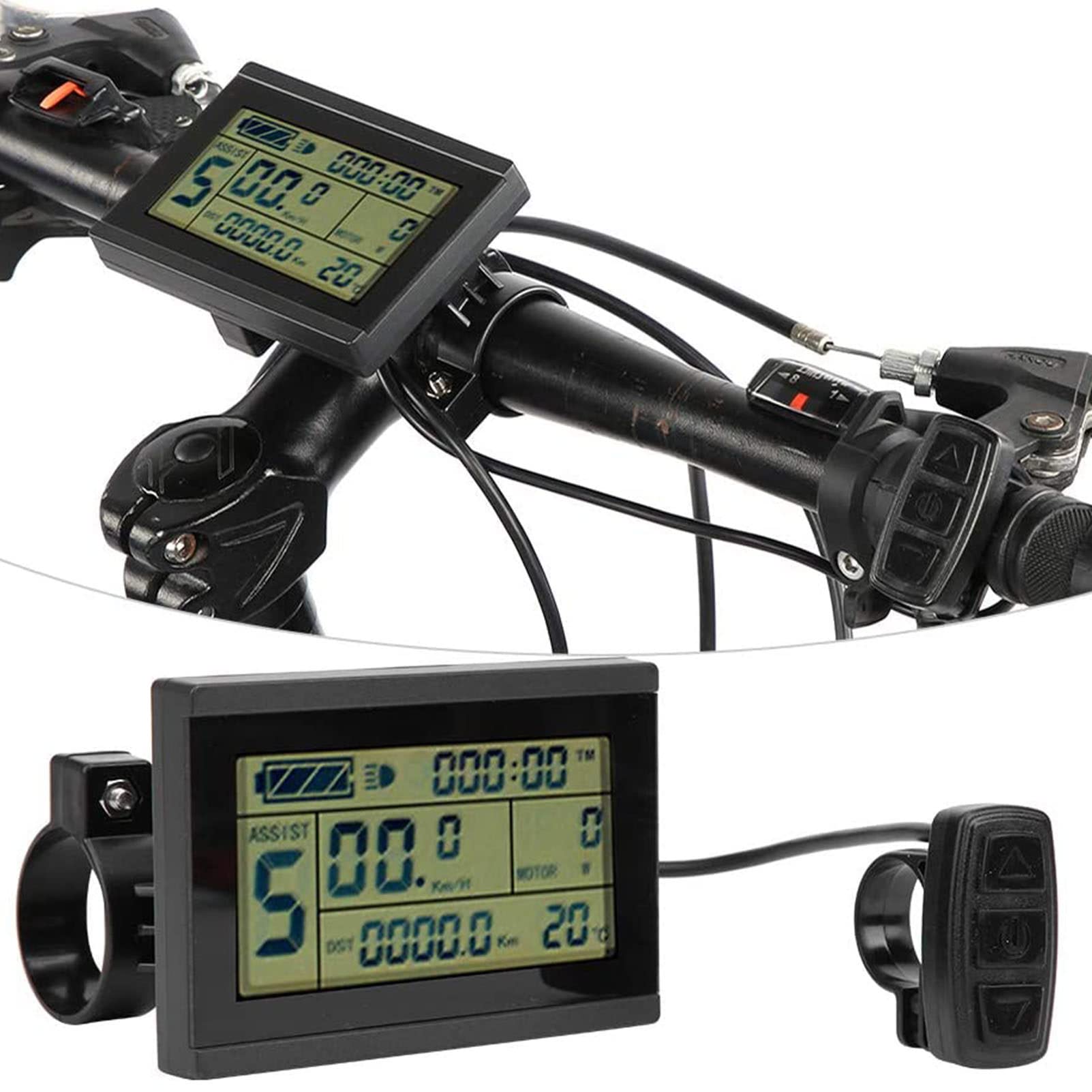 Mélange de Vitesse électrique, Compteur Intelligent de vélo électrique étanche, Compteur d'écran électrique LCD, Compteur d'affichage de données d'écran pour Le vélo électrique des Scooters