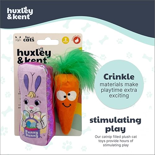 Miniatura 10 de Huxley &amp; Kent Kittybelles - Paquete de 2 juguetes para gatos  Firecracker &amp; All Star Pawdka  Juguete para gatos relleno de hierba gatera fuerte