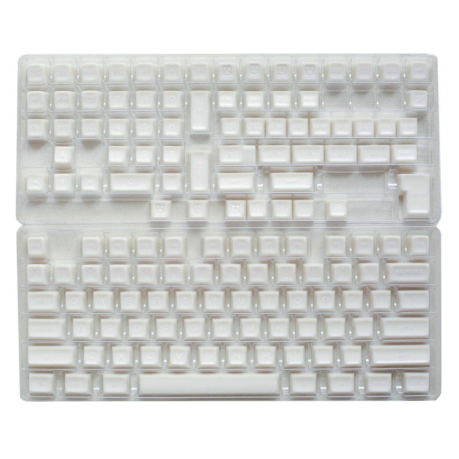 Amazon.co.jp: PBT キーキャップ白のようなダブルショット PBT キー
