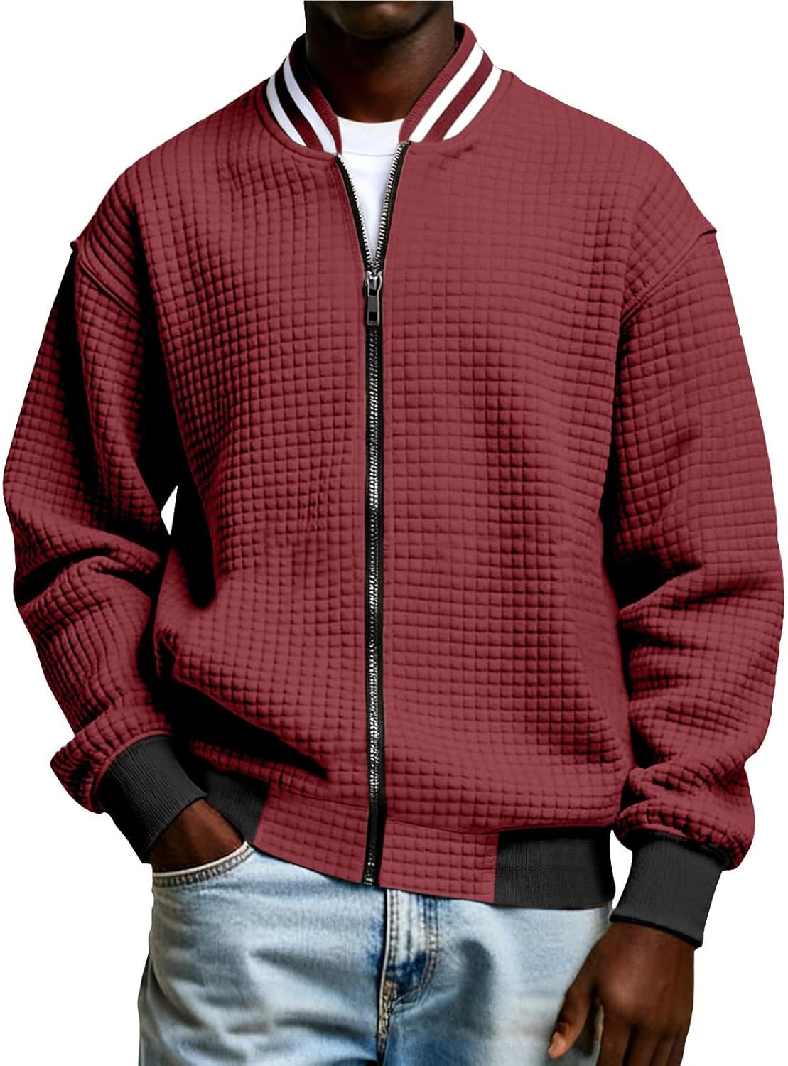 Winter Jacket Men 2025 Long Sleeve Coats Big and Tall Sweatshirt Lightweight Warm Mens Fashion Cloth