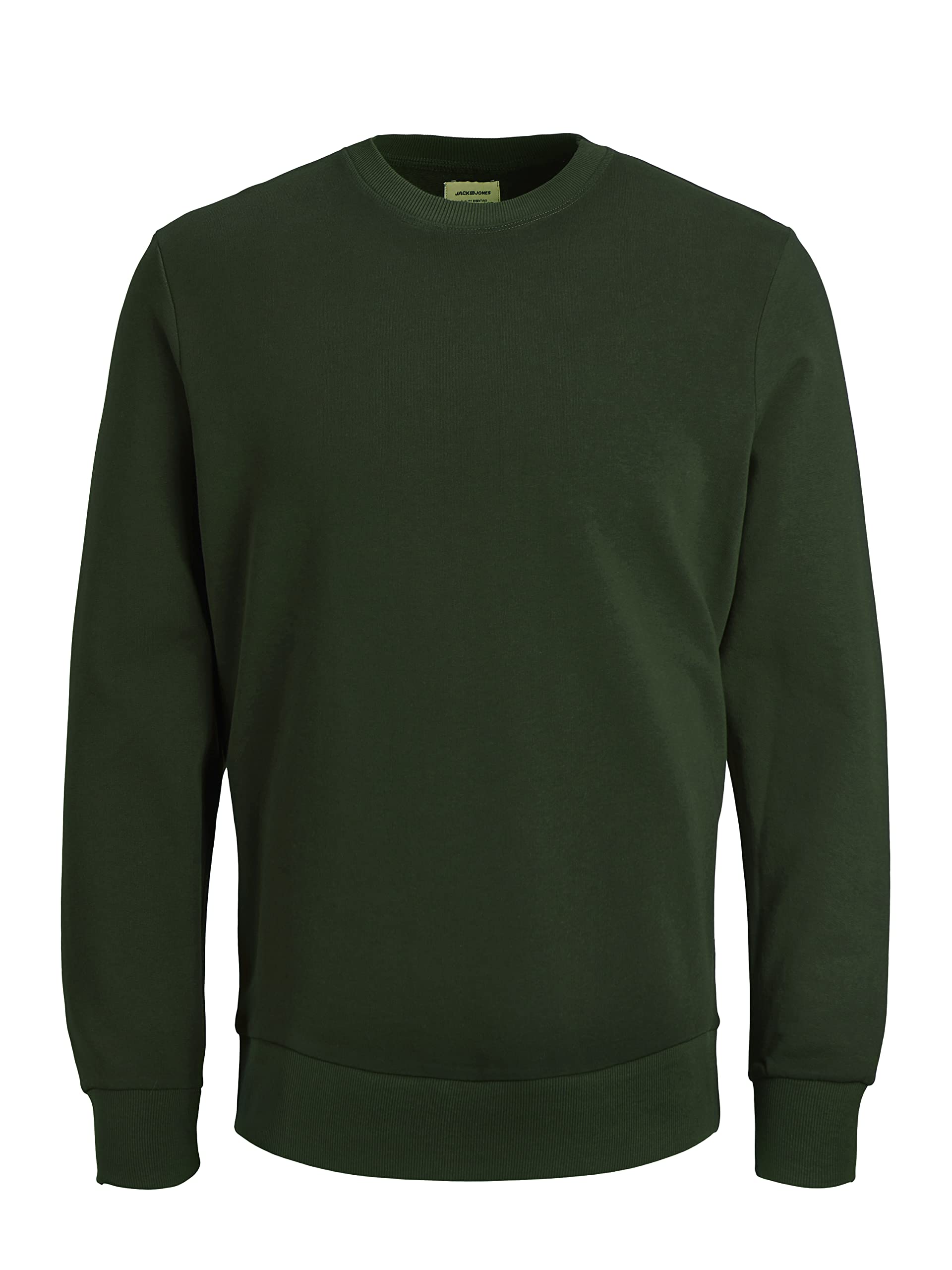 JACK & JONES Men's Jjeholmen Sweat Crew Neck Noos Pullover, Green (Rosin/Reg Fit), M