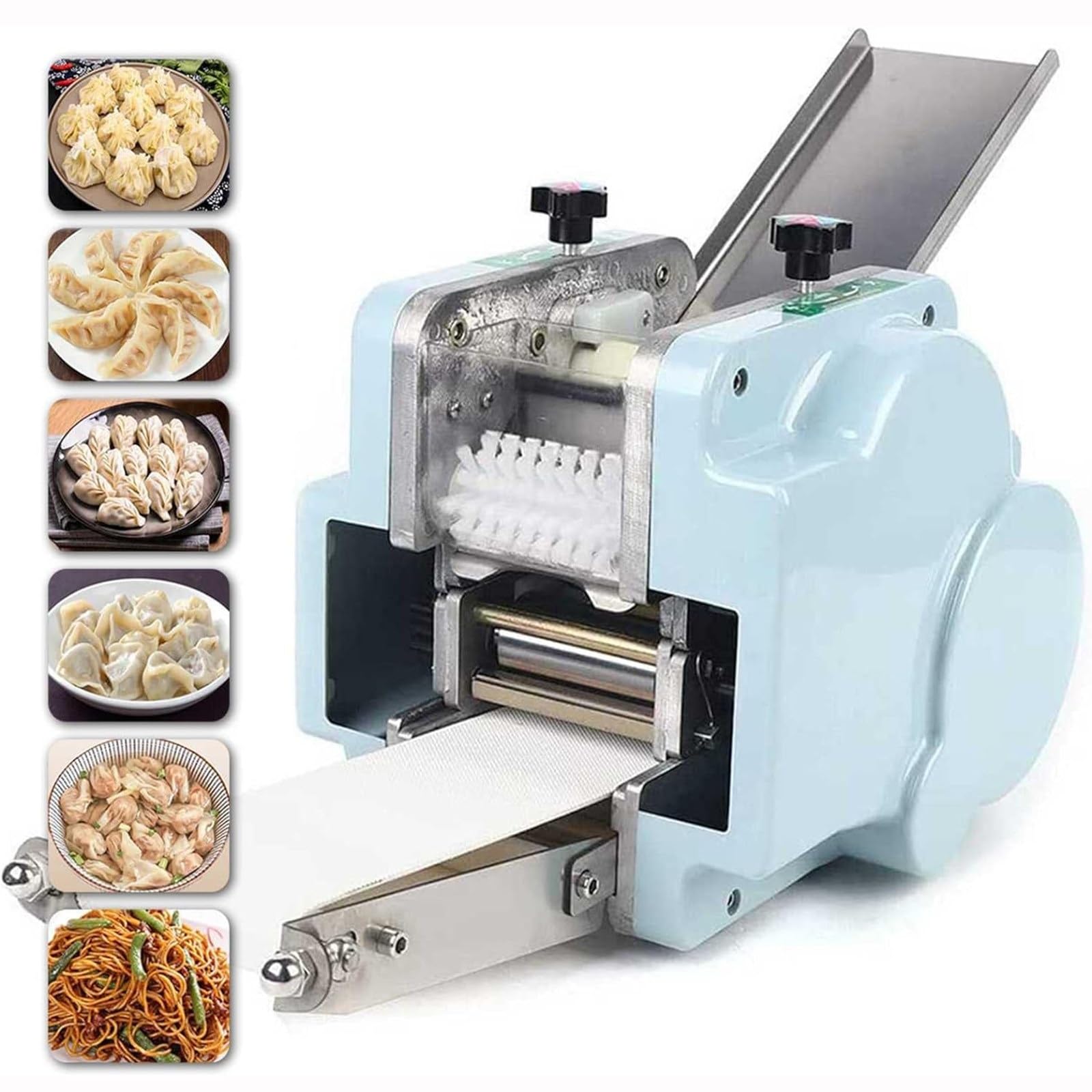 Electric Dumpling Wrapper Press Maker,140w Electric Pasta Dumpling Dough Skin Presses Maker Wonton Dough Processing Tool With Round Shaped Mold,For Kitchen Household