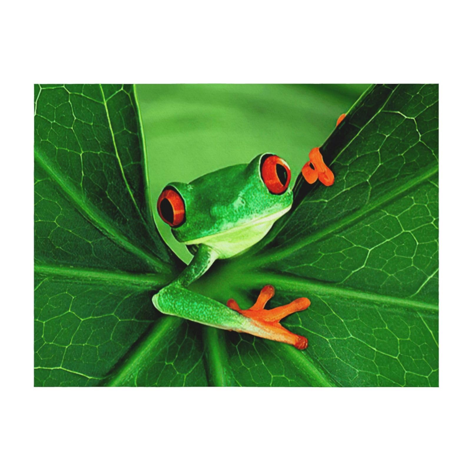 Couverture légère grenouille mignonne pour lit et canapé toutes saisons