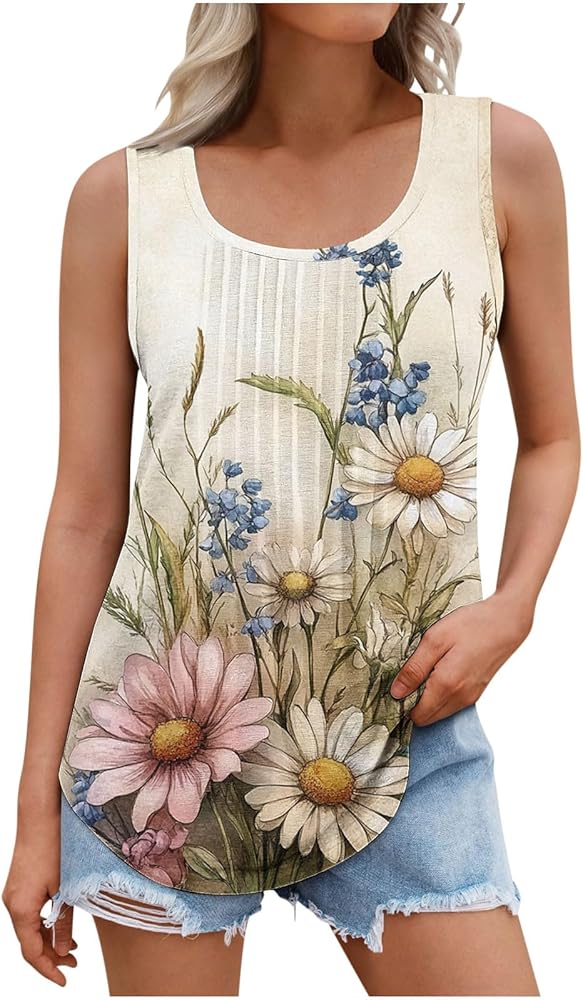 Cotton Sleeveless Top Women Women's Summer Tank Tops Sleeveless T