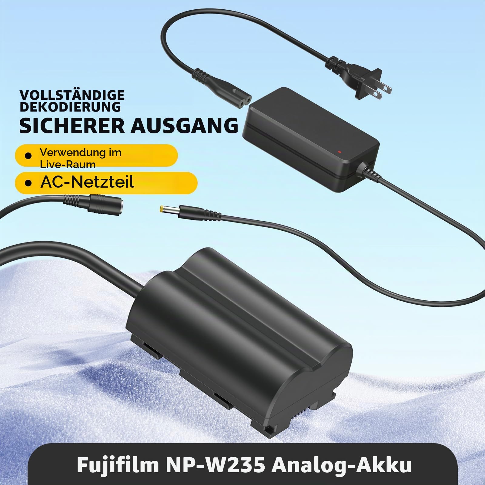 NP-W235 Dummy-Akku-Netzteil mit USB, DC-Koppler, Ersatz für Fujifilm X-T5 X-T4 X-H2S X-H2 GFX50SII GFX100S VG-XT4 X-S20-4266 Kameras Dummy Battery