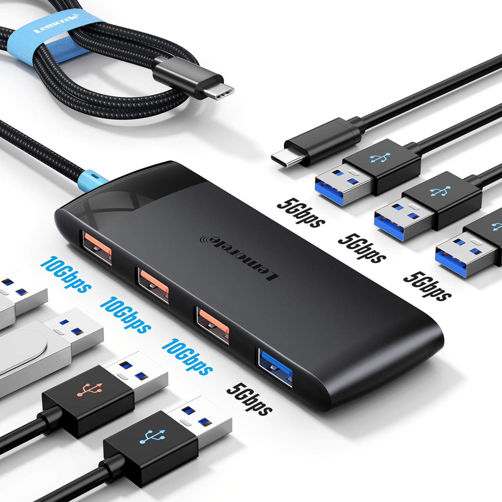 See full amazon price history chart for Lemorele USB C Hub for Laptop with 3*USB 3.2 Gen 2(10Gbps) Port and 4*USB 3.0 Port, USB Splitter Hub Cable Length 60CM Applicable for MacBook, Mac Mini/Pro, Laptop in Your Daily Life Lemorele USB C Hub for Laptop with 3*USB 3.2 Gen 2(10Gbps) Port and 4*USB 3.0 Port, USB Splitter Hub Cable Length 60CM Applicable for MacBook, Mac Mini/Pro, Laptop in Your Daily Life (B0CW99P6HH) Amazon Price History, Amazon Price Tracker