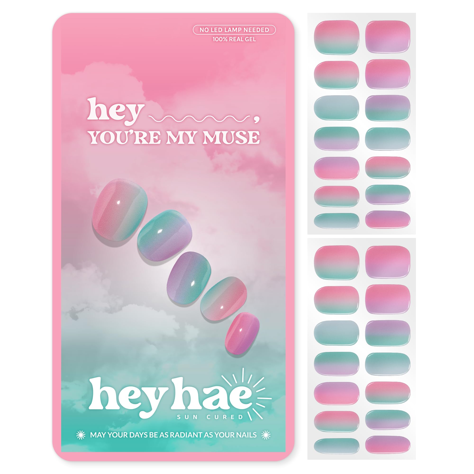 Heyhae Semi Cured Gel Nail Strips - Hey, You’re My Muse