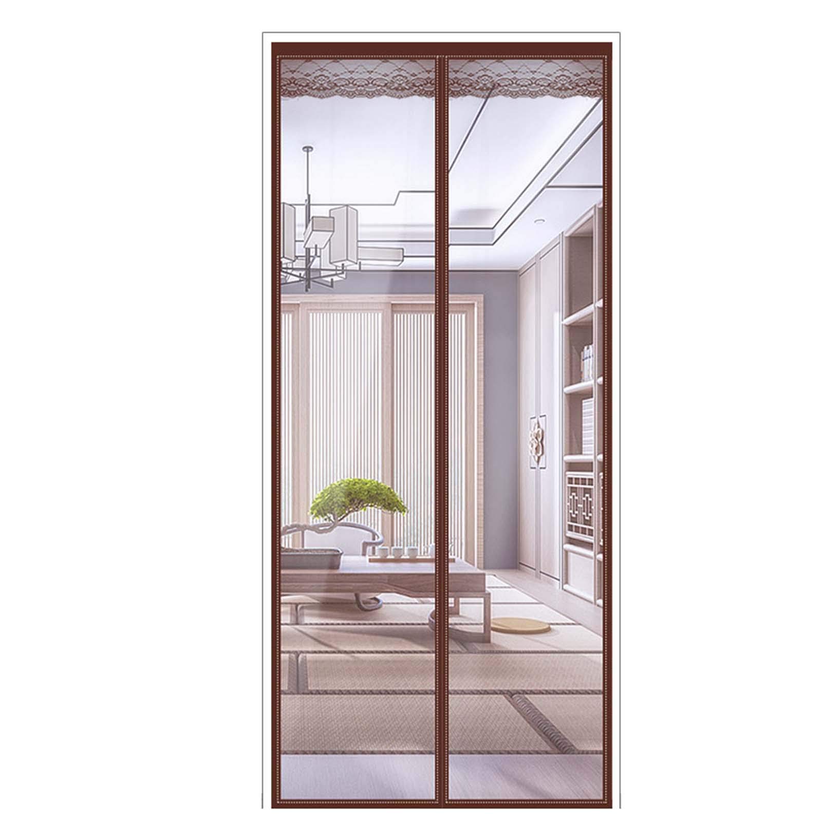 Cortina Aislante Transparente Para Puerta - Magnética, Cierre Automático, Tamaño 37.4 X 82.7 Pulgadas, Ideal Para Ahorrar Energía
