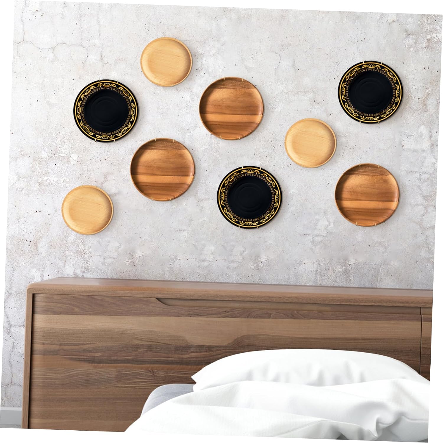 12pcs Invisible Spring Plate Hooks Wall Decor Hangers for Decorate Plates Easy Install