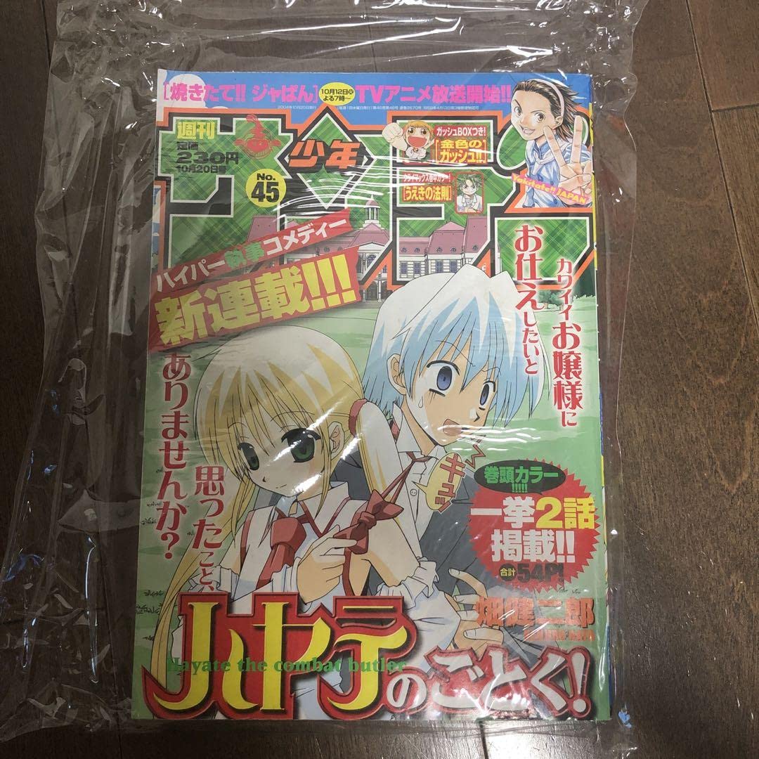 週刊少年サンデー 2004年45号 ハヤテのごとく！ 新連載 Amazon.co.jp: 少年サンデー45号 ハヤテのごとく！初連載掲載本