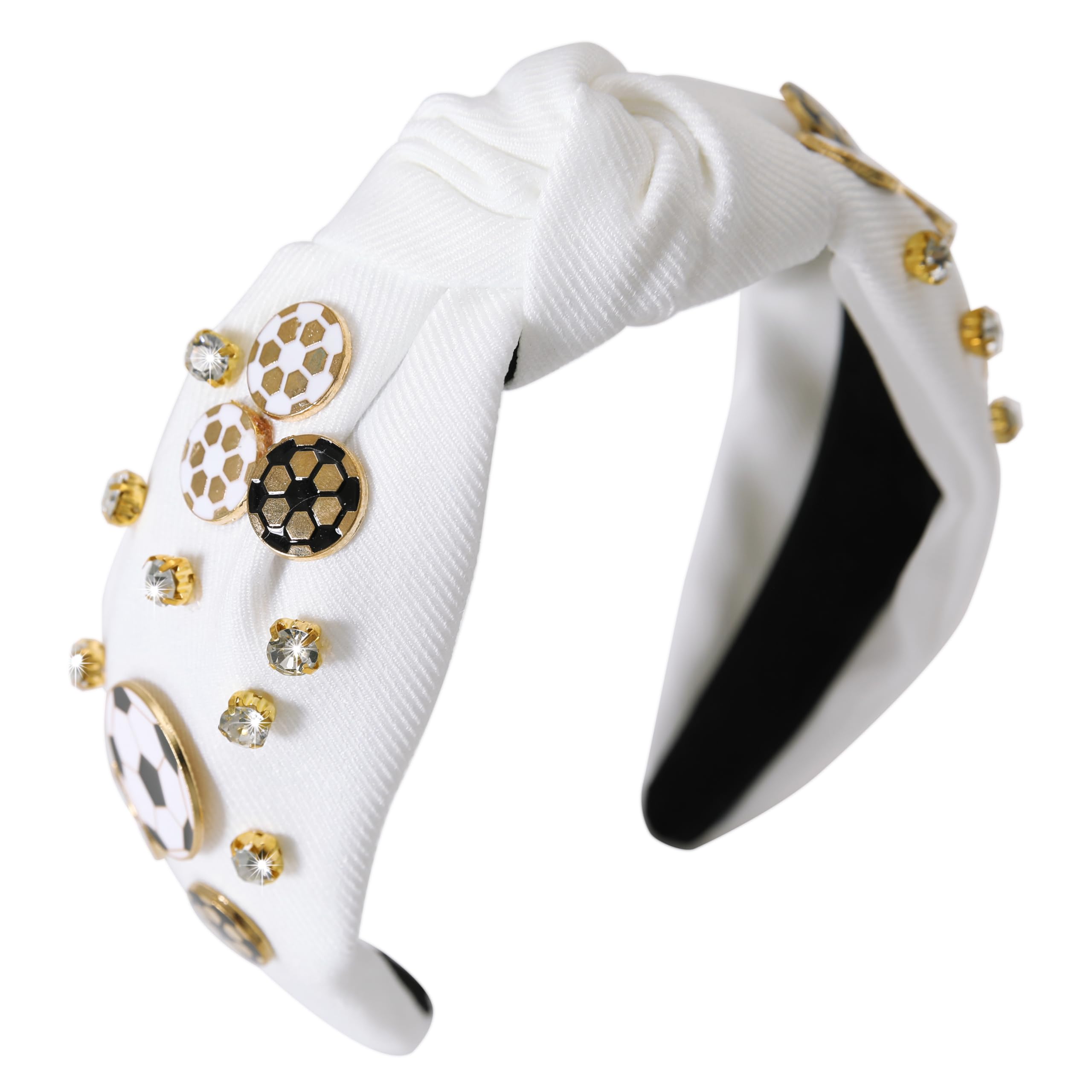 Amazon.com : Gmmidea Rhinestone Knotted Headband Football  display picture 2